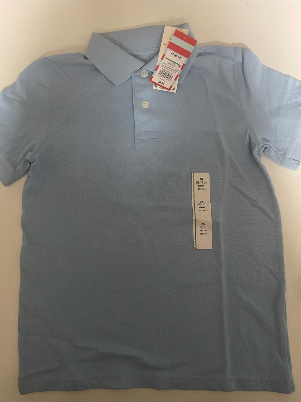 Cat & Jack Light Blue Boys' Short Sleeve Polo